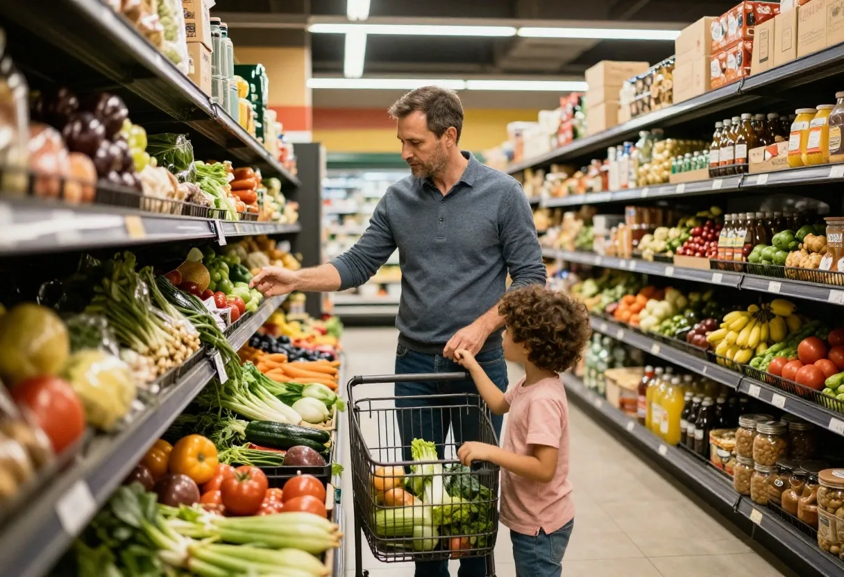 Compra semanal en supermercado argentino